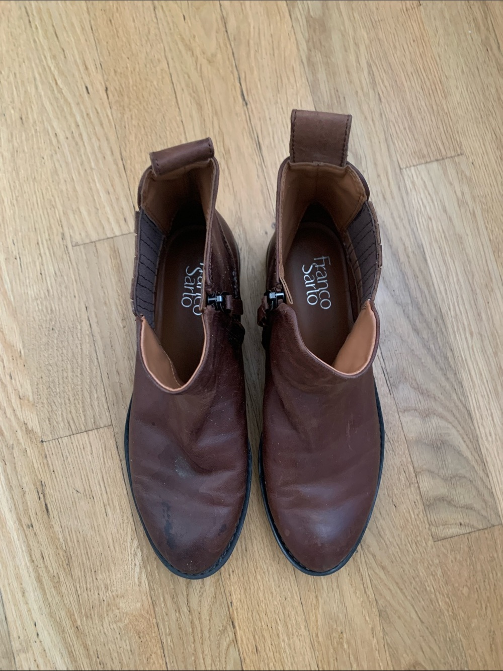 Franco Sarto Women’s L-Linc Brown Leather Boots